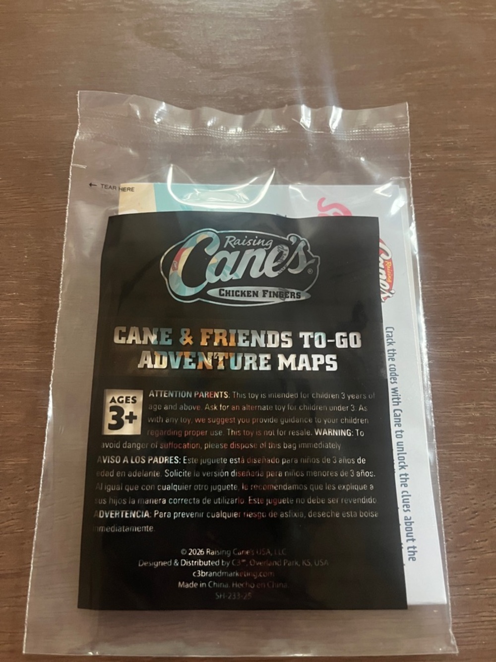 NWT Raising Cane’s Cane & Friends To-Go Adventure Maps